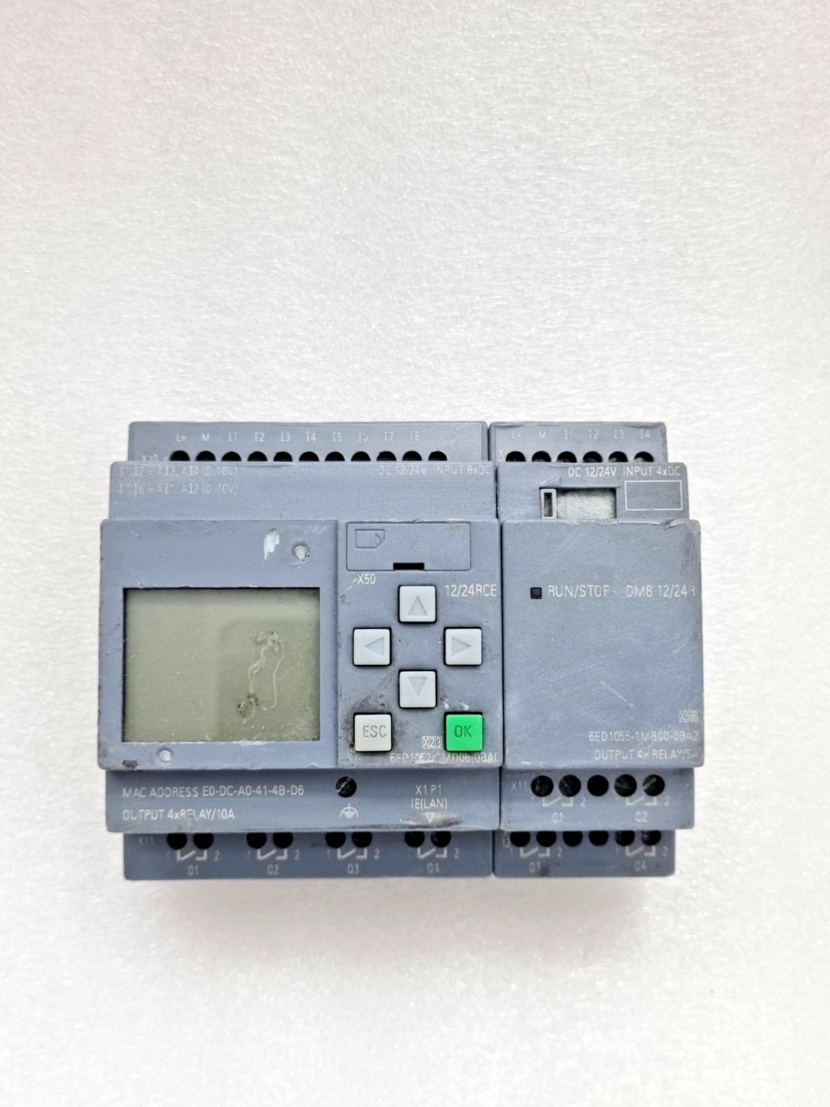 Siemens 6ED1052-1MD08-0BA0 Logo With 6ED1055-1MB00-0BA2 Expansion Module (Used)